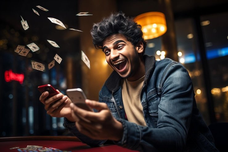 মোবাইলে ক্রিকেট ওভার স্কোরকার্ড পড়ার দৃশ্য